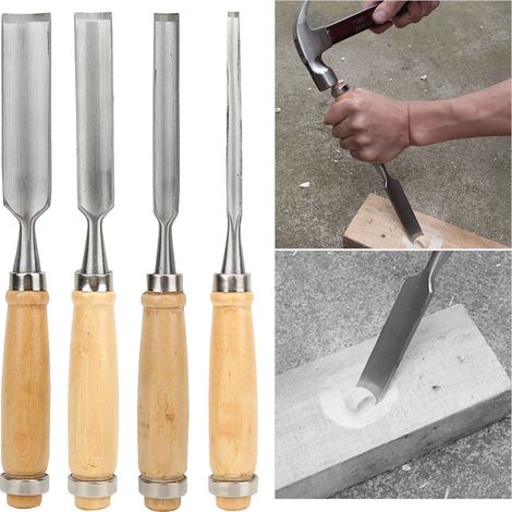 4-teiliges Holzmeißelset für Handschnitzereien, professionelle Holzbearbeitungswerkzeuge (1/5)
