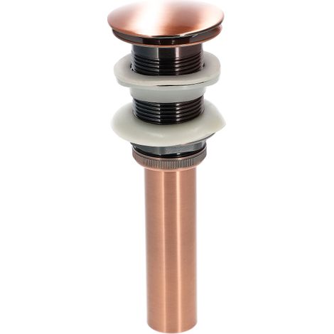 Waschbeckenstöpsel mit Überlauf, roségold, Kupfer, 21 cm