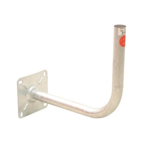 Bras coude déport 40cm – Fixation murale pour parabole – Acier galvanisé – Diamètre 40mm – Plaque 178x178mm – Hdsat