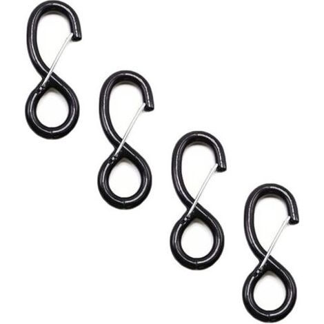 Satz mit 4 robusten Ersatz-Ratschenhaken für Ratschengurte und Spanngurte, S-Haken mit Verriegelung, 38 mm x 1500 kg (1/4)