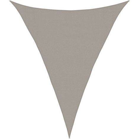 Toldo de vela triangular HDPE gris claro 160 g/m² 3x4x4 m vidaXL