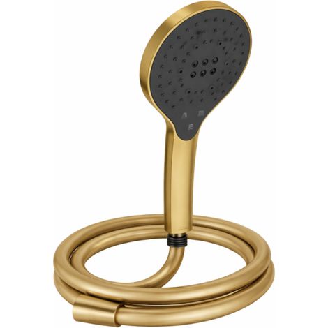 Pommeau de douche 3 jets JACOB DELAFON Metro signature laiton brossé+ flexible
