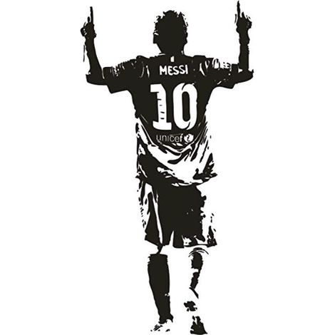 Autocollant mural amovible Messi 10 Football Player Anime Papier peint Décoration de la maison (1/5)