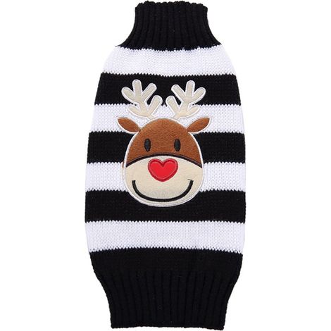 Sweater Chien - Pull Col Roulé En Acrylique Pour Chiens - Décoration De Noël Extérieure - Taille L