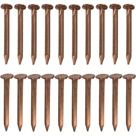 20x Clou carré pointe en cuivre avec tête fraisée Assemblage Bois Nautique Bricolage Artisanat Décoration Fixation Meuble, 2x20mm (1/4)