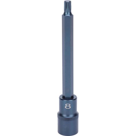 Embout de tournevis à douille en acier allié bleui à 12 points, haute dureté, embout de tournevis à orifice d'entraînement 1/2, outil pour mécaniciens (1/5)