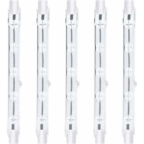 118mm R7s Dimmable ampoule halogène crayon 300W Blanc Chaud 2800K r7s linéaire 3000lm AC220-240V J118 Projecteur Halogène Linéaire pour l’éclairage de paysage, sécurité, lampadaire (5p (1/4)