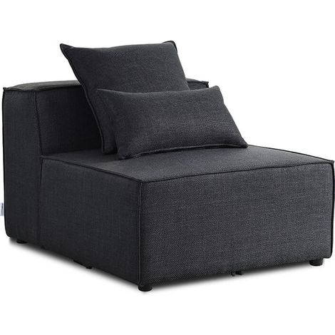 Home Deluxe - Sofá modular VERONA  Color: antracita, Versión: sofá medio
