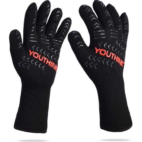 Gants de barbecue résistants à la chaleur, 1472°F (800°C) pour grillades extrêmes, protection thermique élevée (1/5)