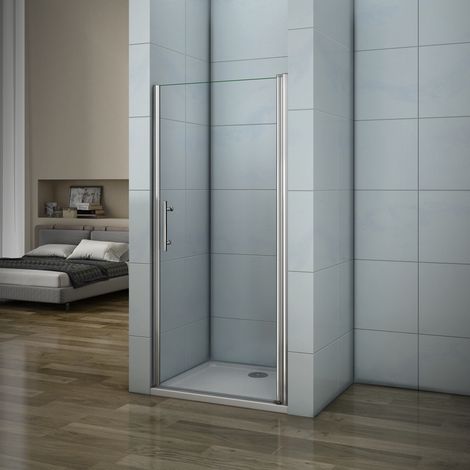 [PRODUIT D'OCCASION]Porte de douche 100x187cm AICA porte de douche pivotante installation en niche (1/5)