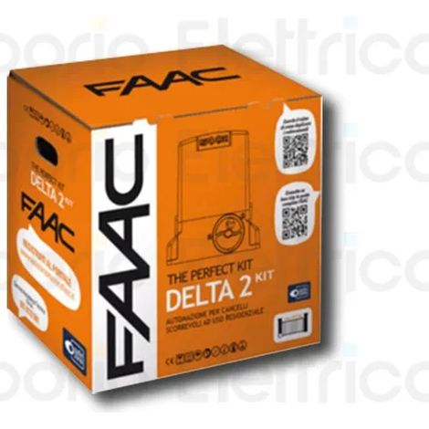 Kit d'automatisation pour portail coulissant FAAC DELTA2 230V PERFECT 105914, capacité 500 kg (1/2)