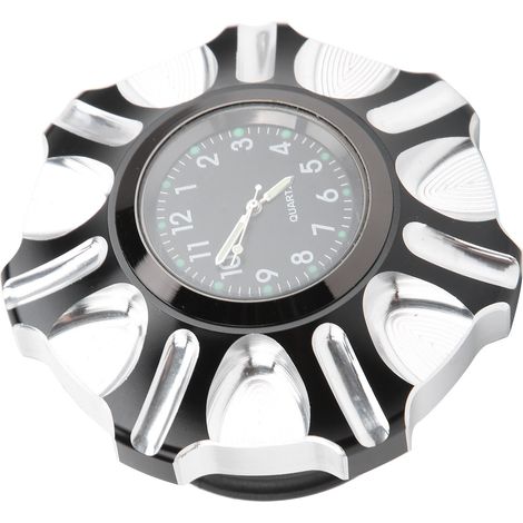Bouchon de réservoir d'essence avec horloge pour moto Defender FXDP 2001-2004, couleur argent (1/5)