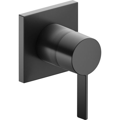 IXMO mitigeur monocommande DN 15, rosace à encastrer carré noir chrome brossé KEUCO