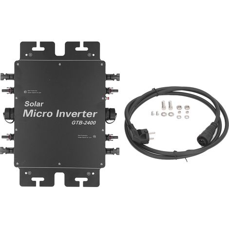 Onduleur solaire micro-onduleur 2400 W avec contrôle via application Wi-Fi, étanchéité IP65, connexion au réseau MPPT, prise européenne 230 V (1/5)