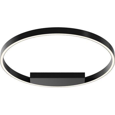 Maytoni Rim Plafonnier semi-encastré à LED Rim, noir, 3000-4000K, à intensité variable (1/2)