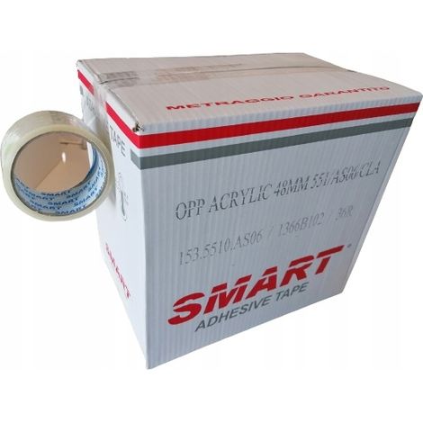 Cinta de embalaje SMART 48/45, transparente, 36 piezas (1/5)