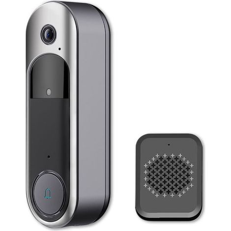 Kabellose Video-Türklingel 720p HD 180 Sichtfeld intelligente KI Einbruchschutz Paketerkennung Einfache Installation Autonomer Betrieb SD-Karten (1/2)