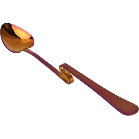 Cuillère à thé suspendue en forme de Z, cuillère à café en forme de cœur en acier inoxydable, idéale pour les desserts. (1/5)