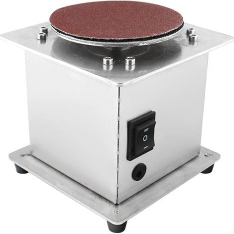Mini ponceuse à disque d'établi affûteuse de bord électrique 7 vitesses variables 20 disques de ponçage auto-adhésifs bricolage polisseuse de table pour bois plastique métal (1/5)