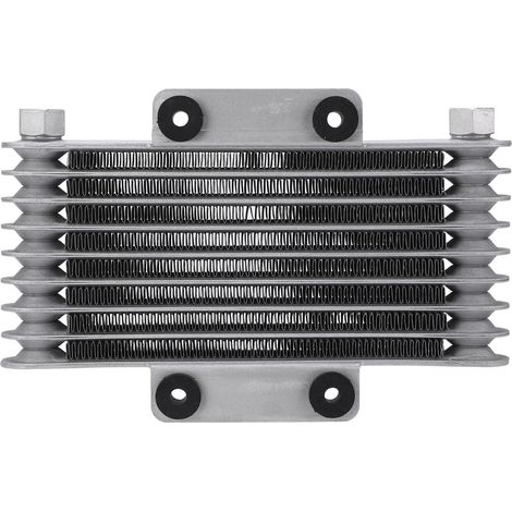 GARRYFIZH Radiateur d'huile moto 8 rangées argent 125ml - Faible usure pour GY6 125CC‑250CC, Moto cross, ATV