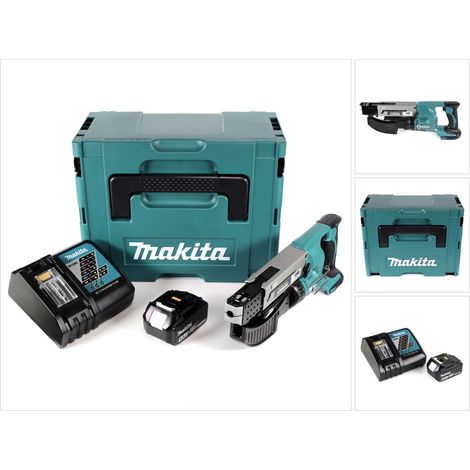 Makita DFR 550 RT1J Akku Magazinschrauber 18V 25-55mm + 1x Akku 5,0Ah + Ladegerät + Makpac