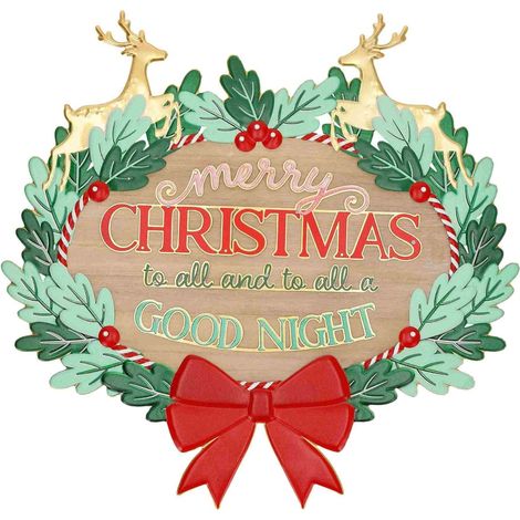 Decorazione per portoni o per interni in metallo con scritta "Merry Christmas" da 49,5x2x48 (1/4)