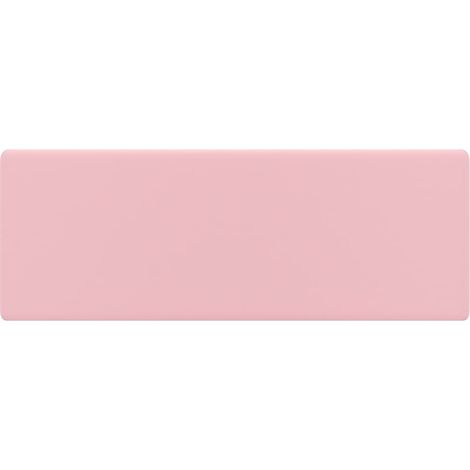 Lavabo carré de luxe à trop-plein Rose mat 41x41 cm Céramique