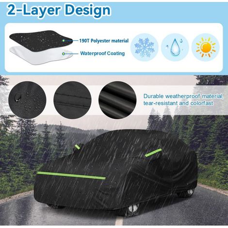 Housse de voiture imperméable pour SUV, protection extérieure en tissu Oxford anti-UV, anti-poussière et imperméable, idéale pour le remisage hivernal en extérieur. Dimensions : 510 x 190 x 145 cm, no (1/5)