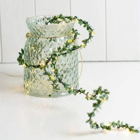 Guirlande Lumineuse Feuille Verte Guirlande Lumineuse De Vigne 16 Pieds Ensemble De 50 Led Pour Intrieur Extrieur Nol Odipie (1/4)