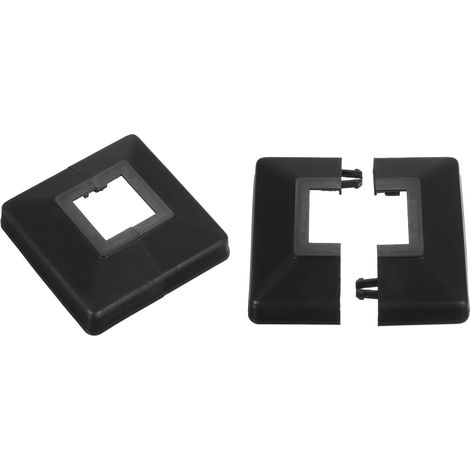 Cache-Poteau, 2 Pièces 30x30mm/1.2"x1.2" en Plastique, Style Fendu, pour Couvrir La Base Du Poteau, Garniture pour Clôture, Balcon, 88x88mm/3.5"x3.5" (Dimensions Totales) (1/5)