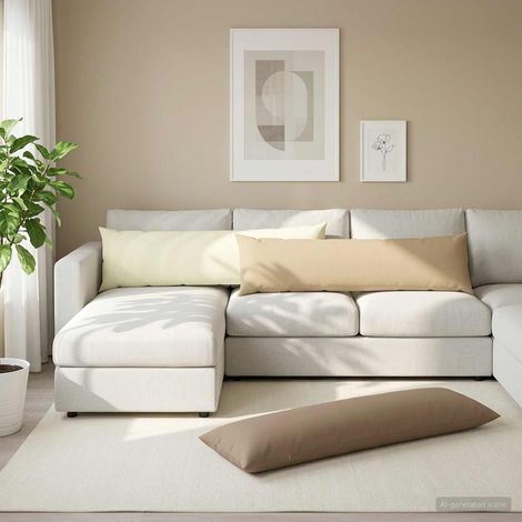 Irovami Housse de coussin, beige, polyester, 40x145 cm (1/5)