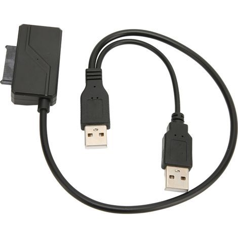 Câble adaptateur USB vers SATA, câble adaptateur SATA ultra-mince pour ordinateur portable, sans pilote, de haute qualité, durable et stable, adapté au disque dur externe C. (1/4)