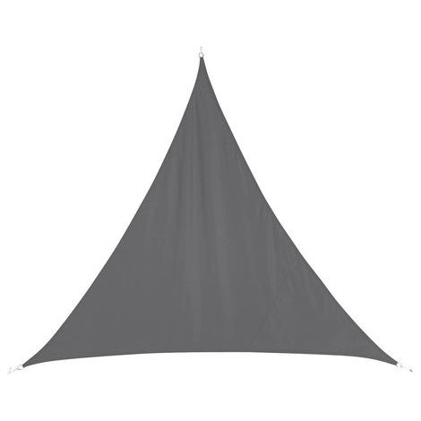 Voile d'ombrage Triangulaire Curacao Gris Dimensions : L. 400 x P. 400 x H. 400 cm (1/5)