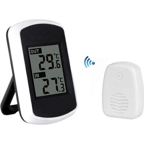 Thermomètre LCD sans fil pour l'intérieur et l'extérieur. Mesure de la température. Testeur de température ambiante. (1/4)