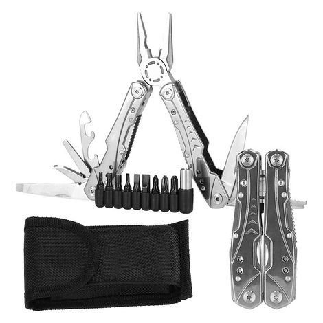 SPRINGOS Multitool Taschenwerkzeug Multifunktionswerkzeug 21 in 1 Allzweckzange mit Flaschenöffner Schraubenzieher Säge Multi Tool für Camping in Etui