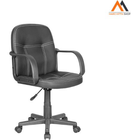SEDIA DA UFFICIO nero - cm 57 x 58 x h. 83,5-93,5