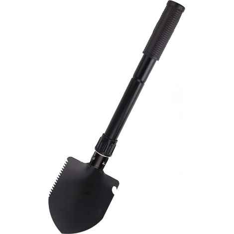 Pala plegable de acero aleado de alta calidad, pala para nieve desmontable, adecuada para supervivencia, jardinería y acampada. (1/5)
