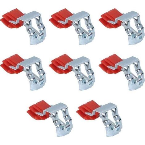 8 PCS Clips de Fixation d'évier Clips d'évier Encastrés Clip de Montage D' évier Clips d'évier de Cuisine Installation Fixation à vis perforée réglable pour la cuvette de l'évier (1/4)