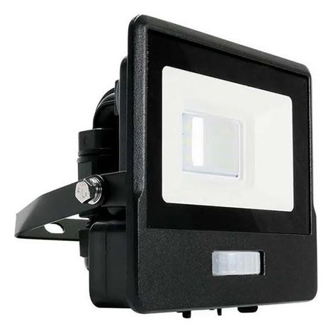 Projecteur LED extérieur Avec Détecteur 10W IP65 Samsung Chip Noir V-TAC PRO VT-118S - 100 deg - Blanc neutre - 4000K