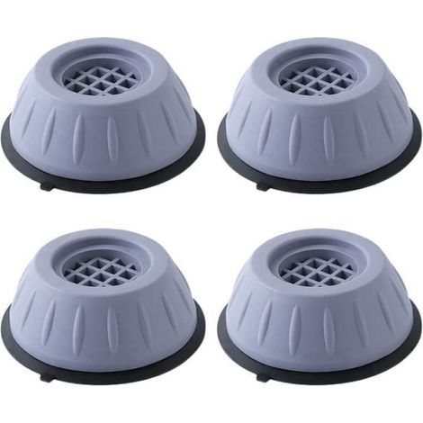 4Pcs Patins Anti Vibration Lave Linge Tapis Machine a Laver Caoutchouc Antidérapant Pied à Suppression des Chocs et du Bruit (1/3)
