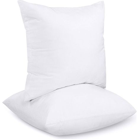 SHINING HOUSEBedding Coussins de Garnissage 45 x 45 cm (Lot de 2), Coussin à Recouvrir, Oreillers Intérieur, Rembourrage Coussins (Blanc) (1/5)