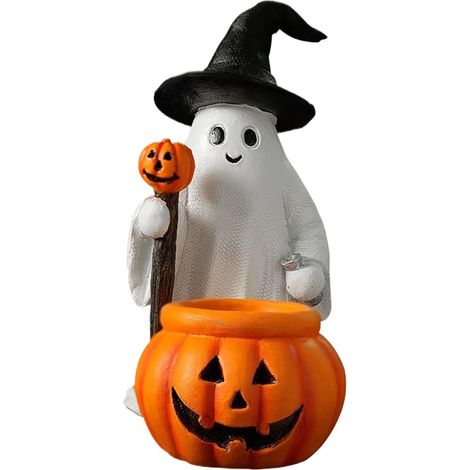 Statue de Fantôme d'Halloween Sculpture mignonne en résine pour décoration  Fantôme Sculpture Statue pour Hall d'Entrée Cheminée Salon Cuisine Bureau Table Chambre à Coucher (1/5)