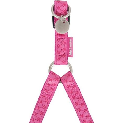 Arnés ajustable Zolux Mac de piel de 10 mm color fucsia (1/4)