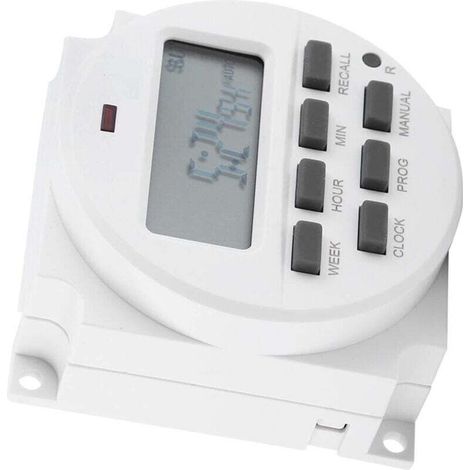 12V Minuterie Électrique Numérique LCD Programmable Minuterie Relais Relais Contrôle Électronique Intelligente Contrôle Commutateur pour Réverbère Lampe Au Néon Publicité Signe Lam (1/4)