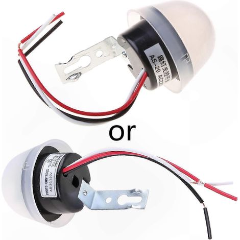 Interrupteur crépusculaire automatique étanche AS-20, capteur photoélectrique AC 220V 50Hz, commutateur d'éclairage public avec cellule photorésistante, contrôleur marche/arrêt autonome pour lampadair (1/2)
