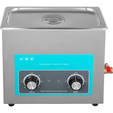 Nettoyeur Ultrasonore 6L, Acier Inoxydable 304, Contrôle par Bouton, avec Chauffage et Minuteur pour Bijoux, Montres, Lunettes, Circuits Imprimés, Prothèses Dentaires, Petites Pièces et Instruments De (1/5)
