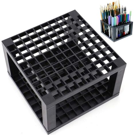 Pot à crayons - Bureau avec 96 compartiments - Pot à crayons - Pot à crayons pour ranger et organiser stylos, pinceaux et marqueurs