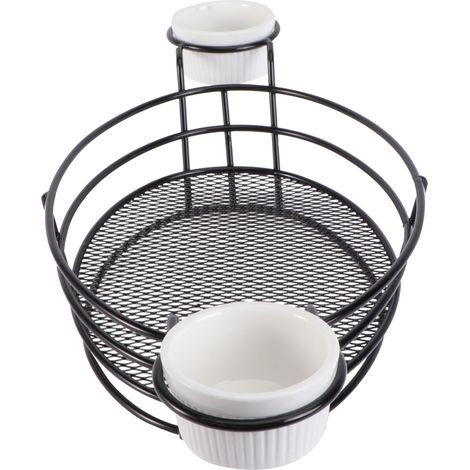 Panier à friture VILLCASE en acier inoxydable noir, simple et pratique (1/5)