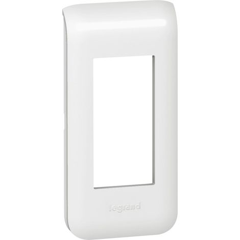 Plaque de finition 1 module Legrand Mosaic 078801 blanc brillant 40x81 mm (1/2)