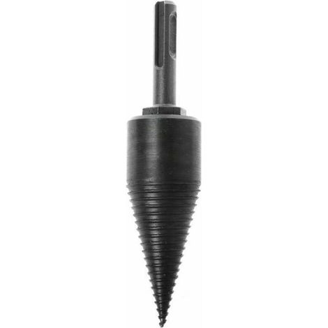 DEESSE SHOP - 32mm Multifonctionnel Vis Cônes Splitter Bûche Splitter Bois Splitter Vis avec Poignée Ronde Machine À Bois De Chauffage Forets À Bois Outils De Forage Accessoires (Poignée Ronde) (1/4)